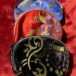 3 ASIAN COIN BAGS